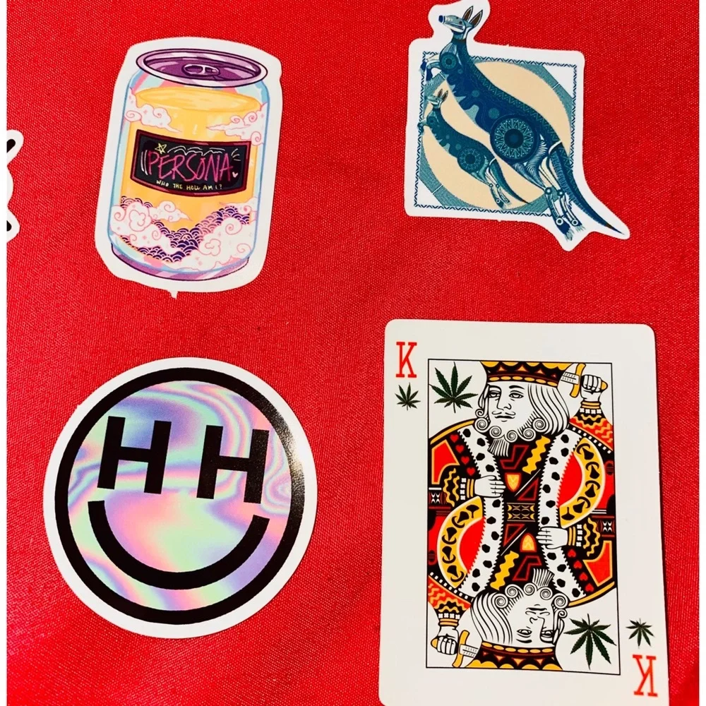 Super Cool Rave Stickers 6 Pack for Water Bottle, Laptop etc.